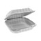 Pactiv Evergreen EarthChoice SmartLock Microwavable Hinged Lid Containers, 8.31 x 8.35 x 3.1, White, PK200 YCN808010000 - alternate 1